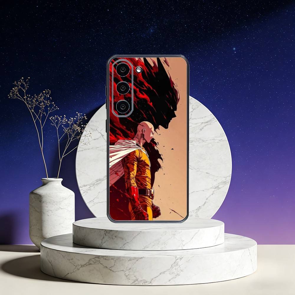 

One Punch Anime Man Phone Case For Samsung Galaxy A73,A72,A71,A70,A53,A52,A51,Others Soft Black Cover Samsung a20s