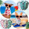 Weewooday 12 Pcs Large Dog Bandana Summer Scarf Hawaii Triangular Bibs Adjustable Washable Kerchief Pet Bandana with Fruit Leaves Patterns for Small