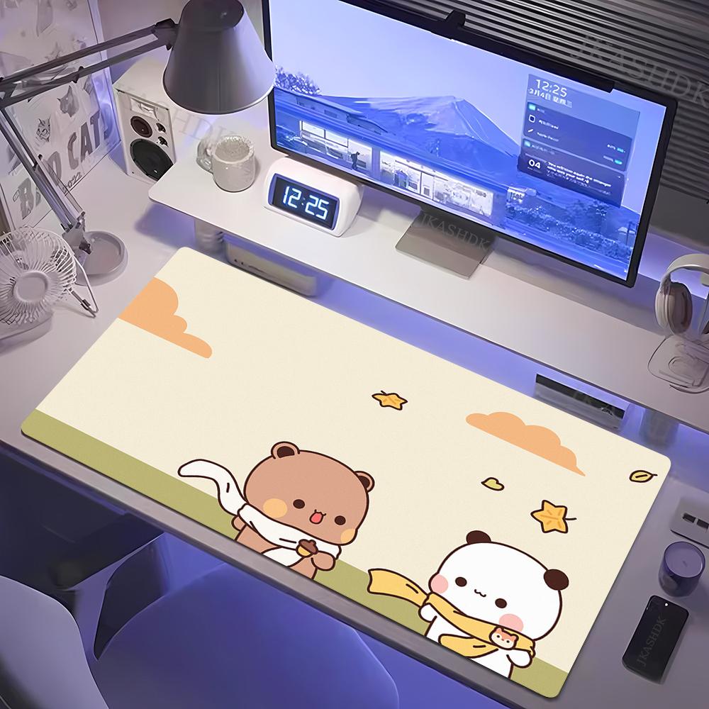 Kawaii Cartoon Bubu Dudu Cute Deskmat Xxl Gamer Mouse Pad Anime Computer Table Mat With lockedge Mousepad Large Mats Mause Pads