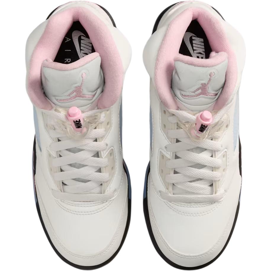 Air Jordan 5 Retro GS Medium Soft Pink Kids Sneakers White Black HQ7980-102