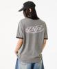 UNKNOWN PLANET [Unp] Pigment-Dyed Graphic Ringer T-Shirt Gray
