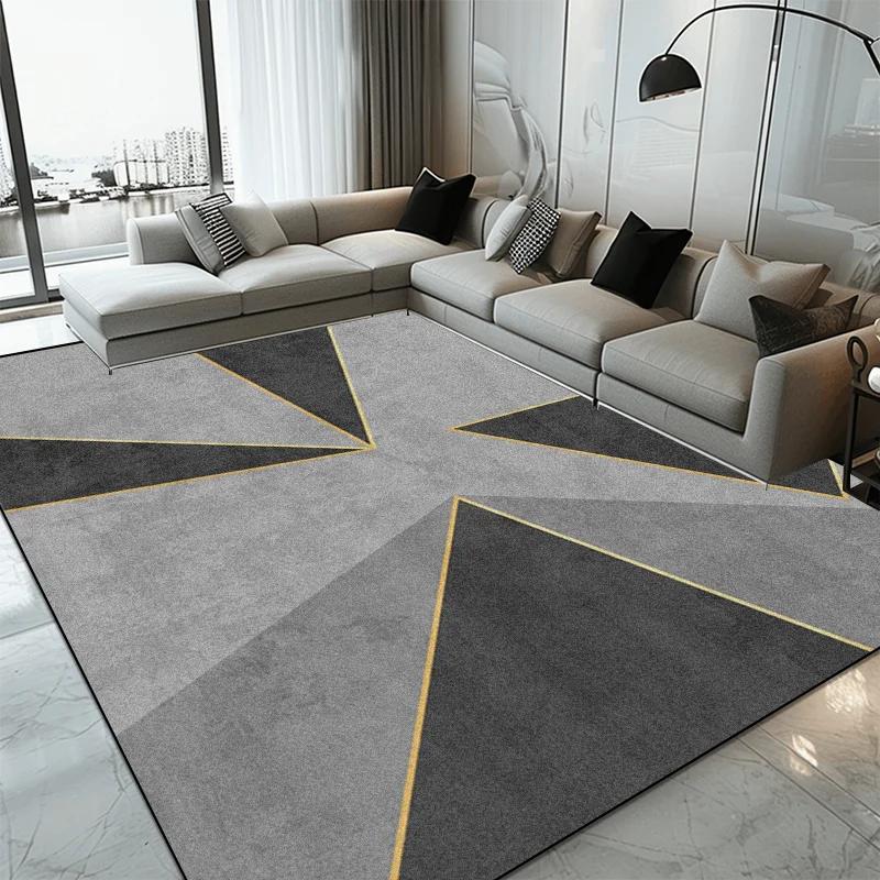

Геометрические ковры для дома Ковры для гостиной для украшения спальни Мягкий скандинавский люкс Ковер для зоны ЖИЛОЙ КОМНАТЫ Напольные коврики Нескользящие 60*90cm