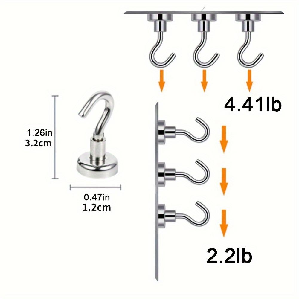 Super Strong 11.34 KG Magnetic Hooks - Ideal for Cruise Ships, Camping, Grilling, Kitchens, Refrigerators, and Garage Walls