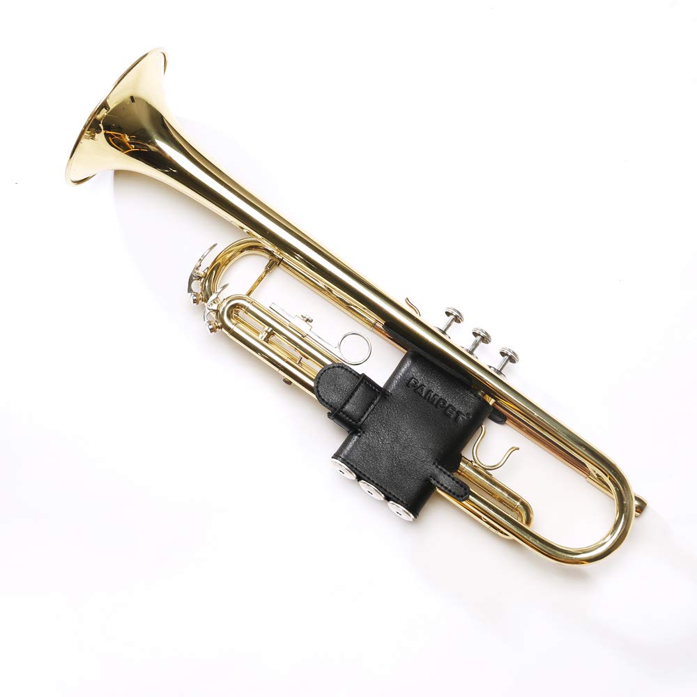 PAMPET Trumpet Valve Guard, PU Leather, Large Type, Black