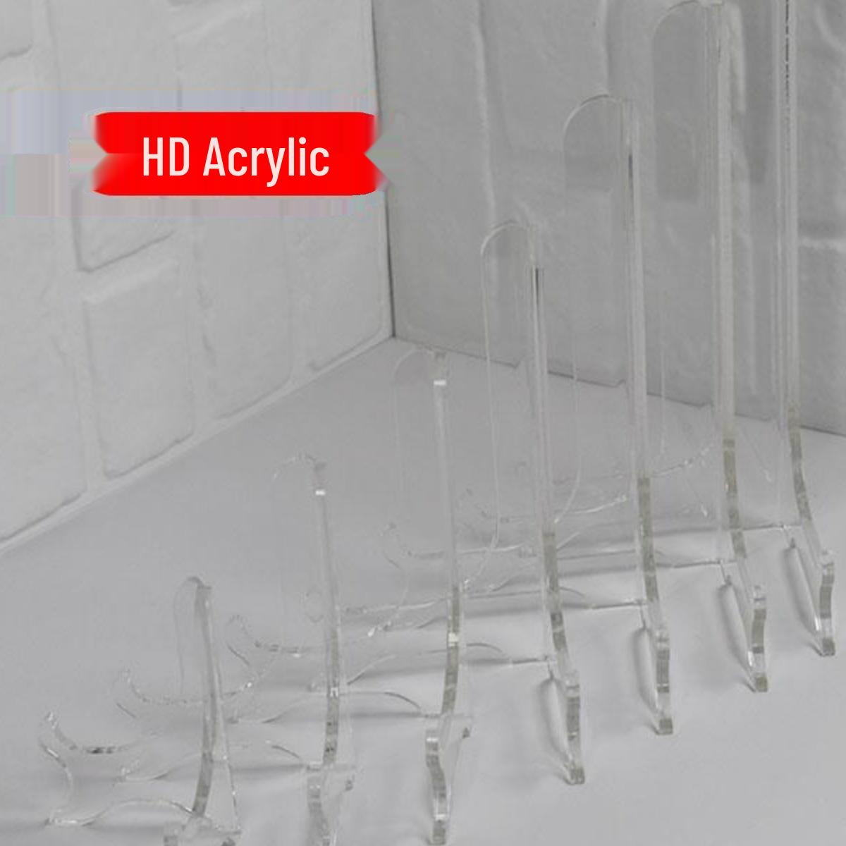 

Acrylic Plate Display Stand for Photos, Crafts, Porcelain, and Tea Cakes Clear 4 inch
