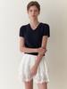 Liel Fav Half V Knit (Navy)