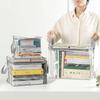 Foldable book box student dormitory classroom book organizer transparent waterproof household book organizing storage box