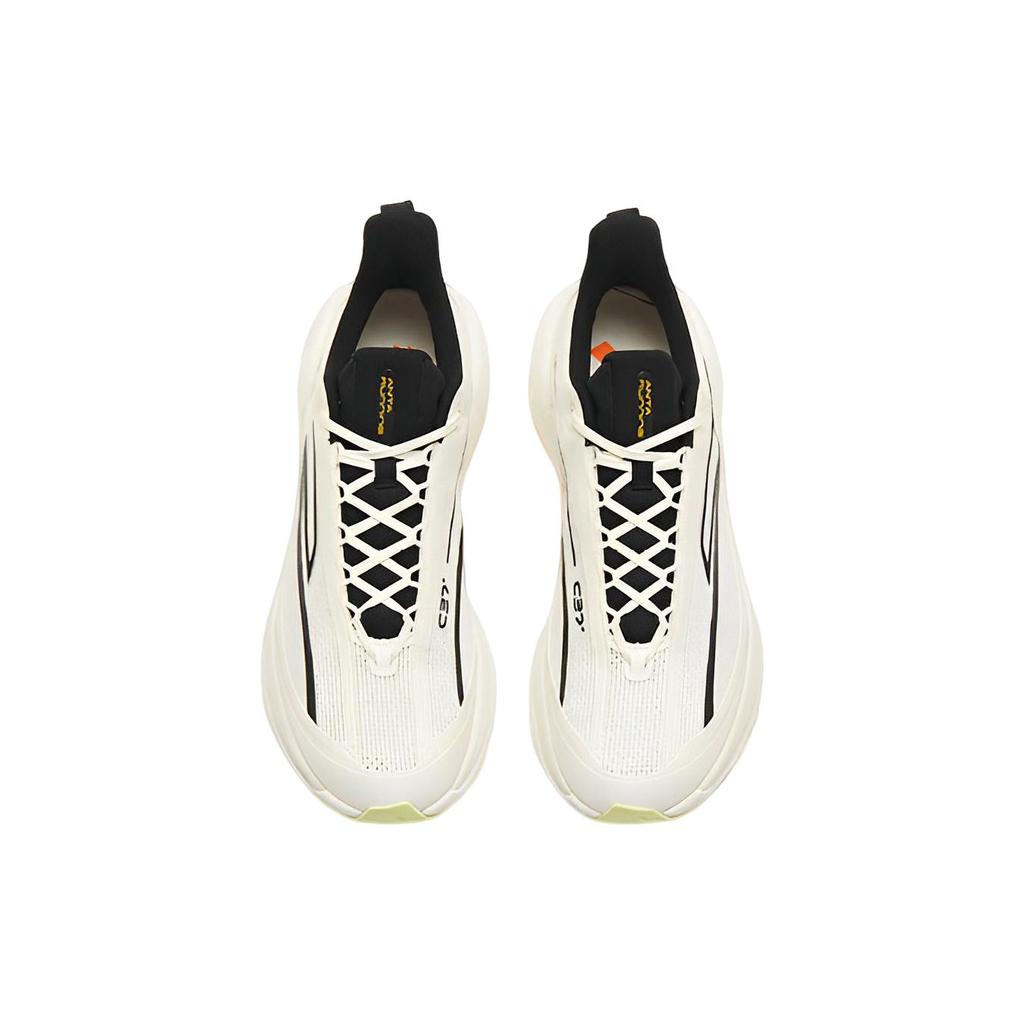 New Anta C37 3.0 Anti Slip And Wear Resistant Breathable Low Top Running Shoes Black White Green 912315537-4