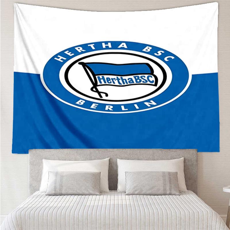 Hertha Bsc Berlin Crest Tapestry Room Decoration Wall Hanging for Living Room Bedroom, dormitory, Birthday and Christmas gifts