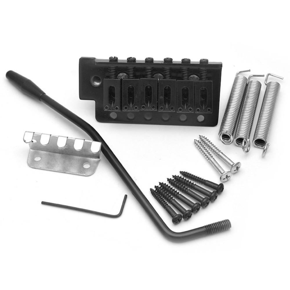 

Replacement Guitar Bridge Saddle 6 Strings Electric Guitar Bridge Tremolo Bridge Set Guitar Parts чёрный