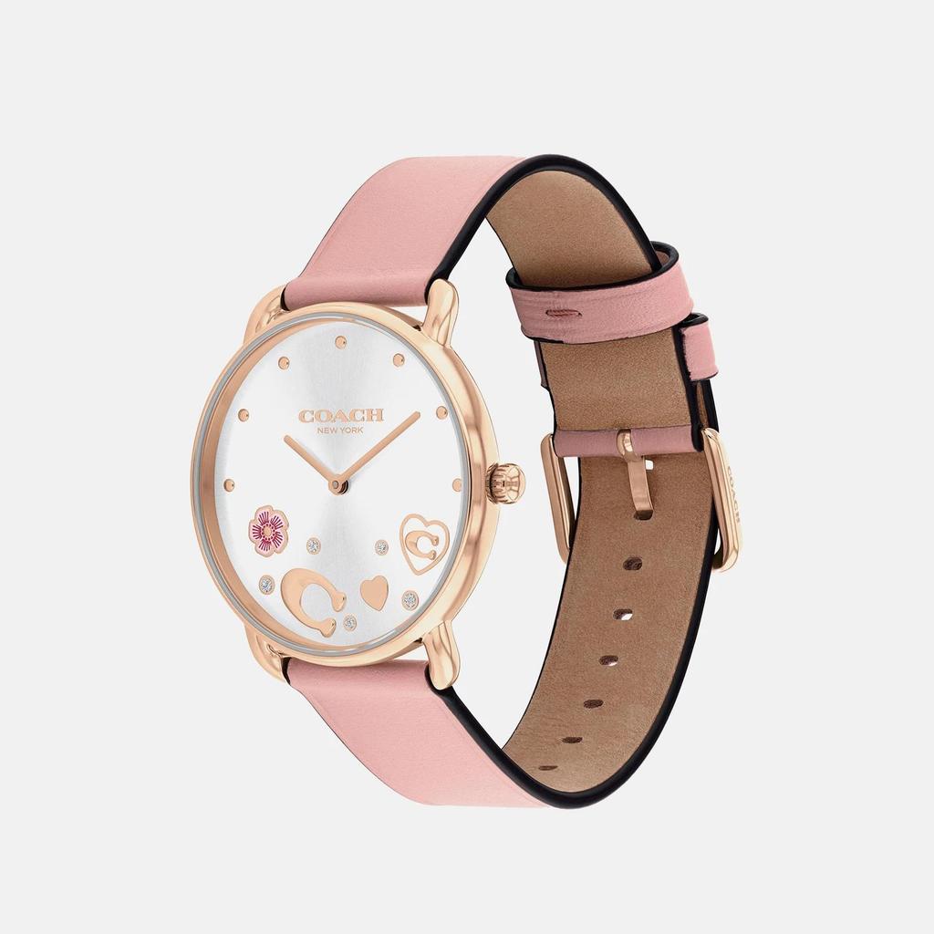 Coach Elliot Silver White Dial Women's Watch 36 Mm - 14504295