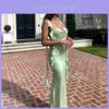 Robe d'été sans manches dos nu avec détails à volants pour un look décontracté