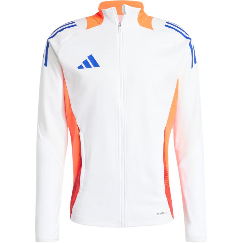 Adidas Tiro 24 Цветная Полосатая Удобная Дышащая Тренировочная Беговая Куртка Мужская Куртка Белая JF4196 L