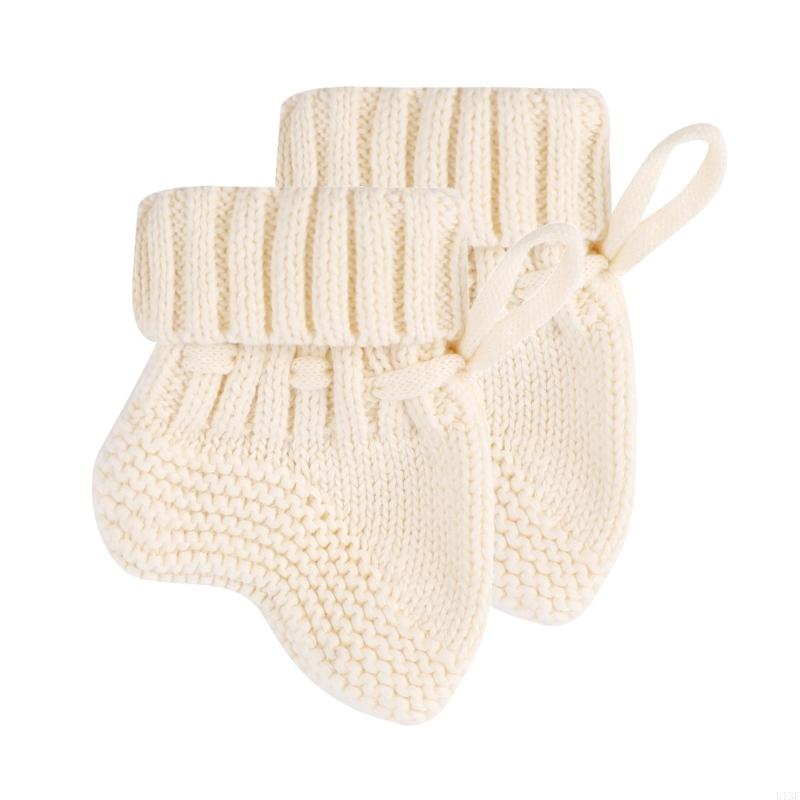 Kuschelige Gestrickte Warme Babysocken, Weiche & Bequeme Socken für 0 bis 6 Monate alte Säuglinge Atmungsaktive Lernlaufsocken