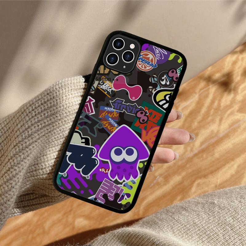 

Чехол для телефона Splatoons, силиконовый чехол из ПК + ТПУ для iPhone 11 12 13 Pro Max 8 7 6 Plus X SE XR Hard Fundas iPhone 14 plus