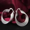 New 925 Sterling Silver Earrings Multi -Layer Design Earrings Women Fashion Jewelry Gifts