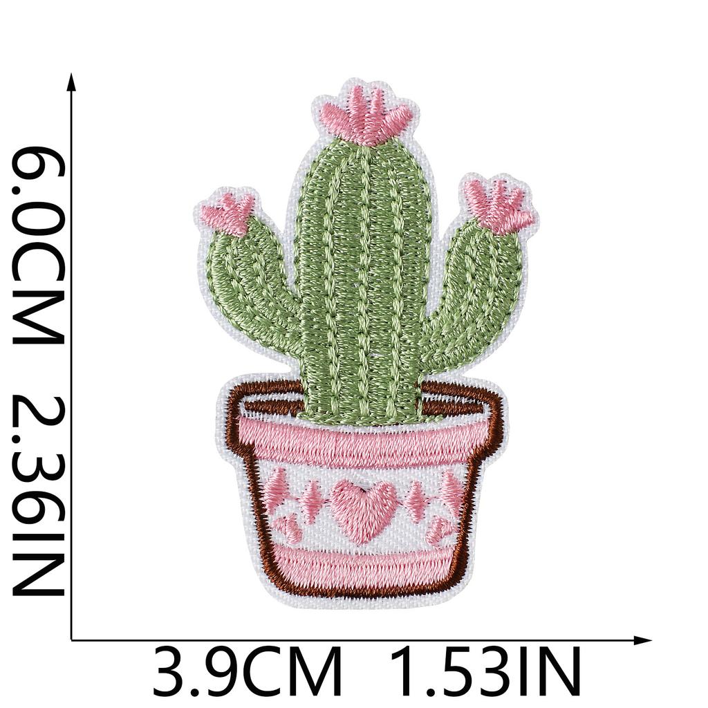 Vintage Western Denim Embroidery Cloth Sticker Ironing Tooling Jacket Luggage Hat Riding Boots Cactus Embroidery Stamp Boy