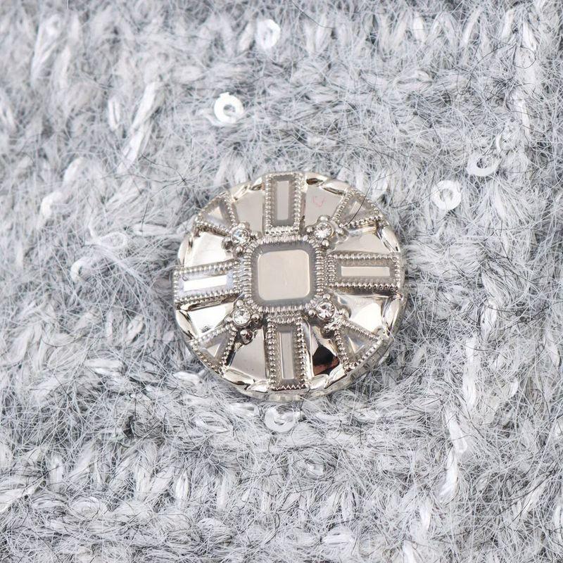 Kaslead New Women clothes Western Style Fashion Simple Sequins Sweater V-neck Cardigan Long sleeve