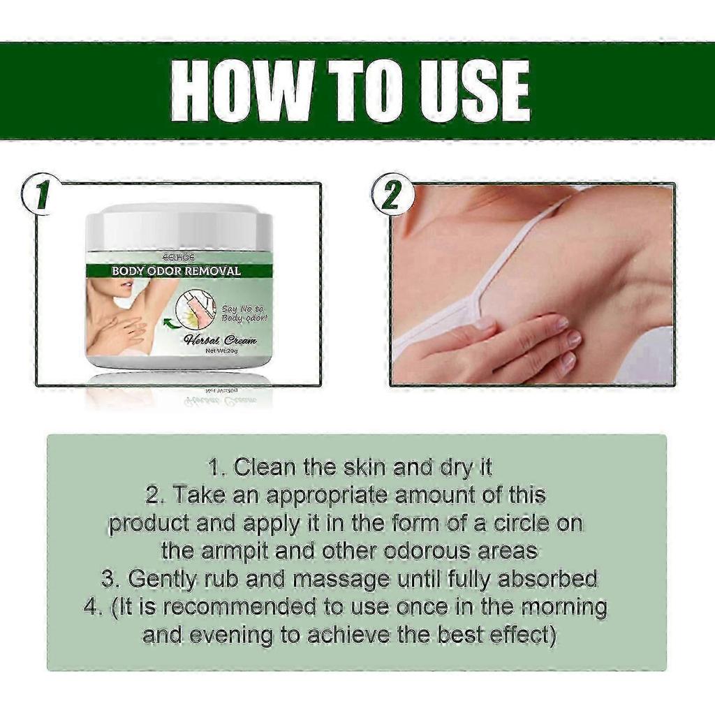 Herbal Underarm Deodorant Cream - Honeysuckle Scent for Gentle Odour Elimination