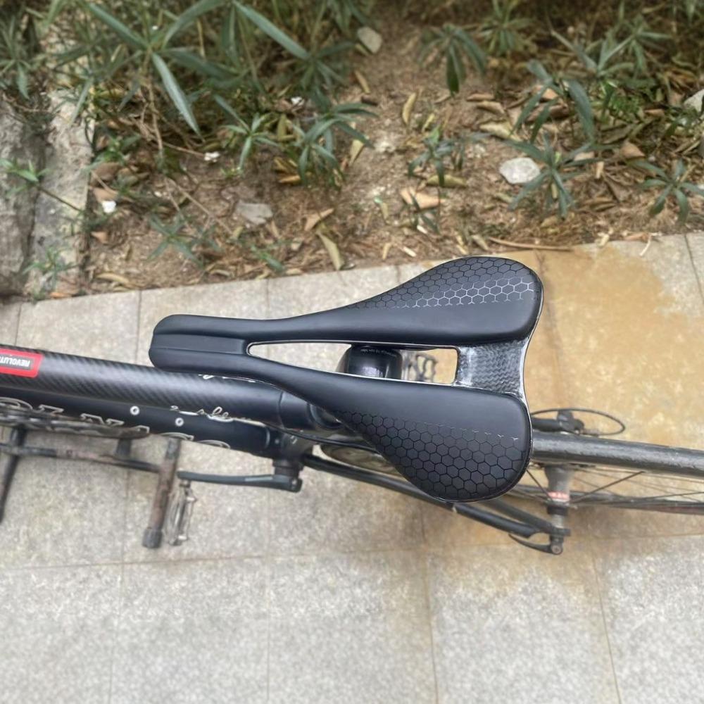 SAMANA Bicycle Carbon Fiber Seat Cushion Full Carbon Highway Hollow Ultra Light Carbon Rail Seat Cushion Seat Seat Saddle Components