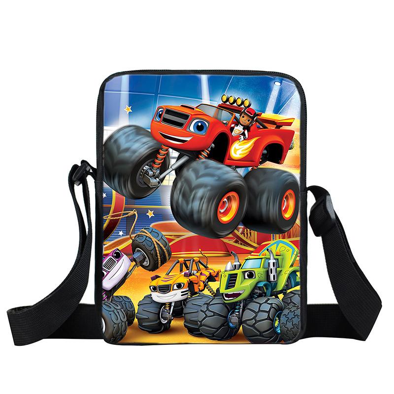 Cartoon Blaze and the Monster Machines School Backpack with Shoulder Bags Pencil Bags Boys Girls School Bags Children Rucksack