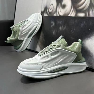Men's Shoes Autumn Fashion Soft Soled Sports Shoes Lightweight Mesh Breathable Lace Up Comfort Round Toe Wear-resistant Sneakers