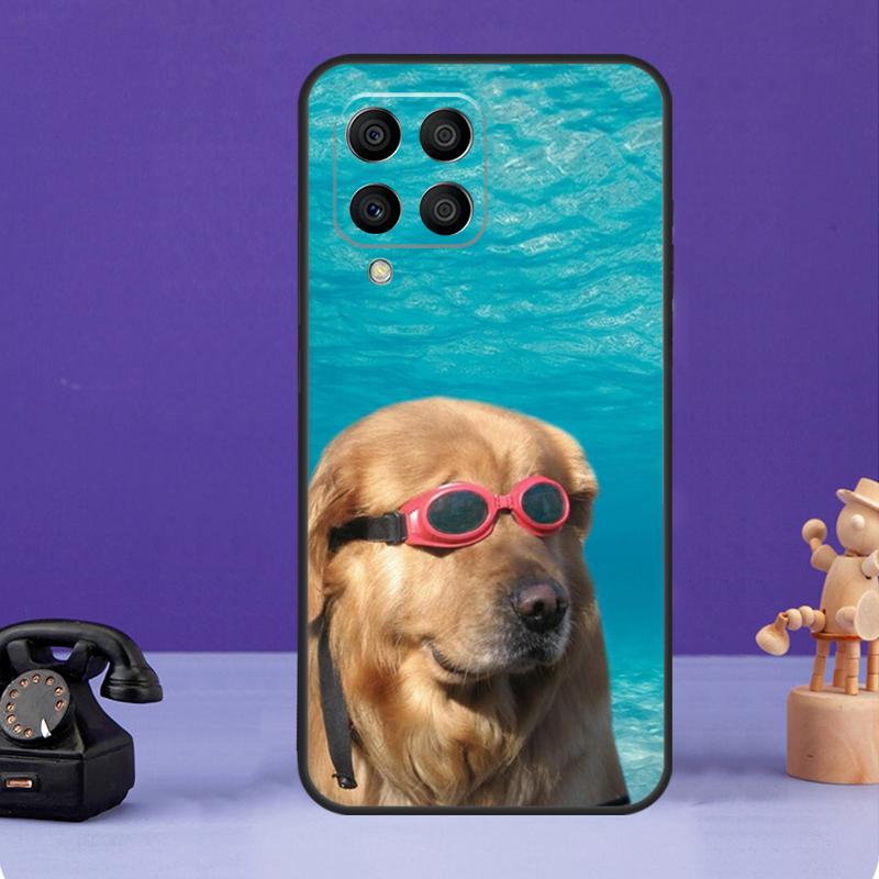 Cartoon Golden Retriever Dog Case For Samsung Galaxy M12 M32 M52 M56 M06 M16 M36 M54 M34 M14 M35 M55 M15 M11 M31 M13 M53