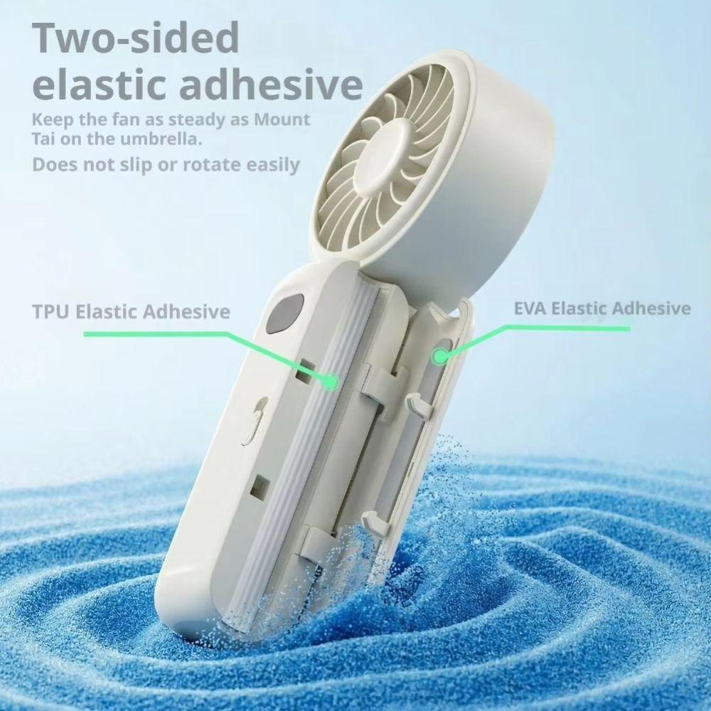 Silent Fan Folding Fan Silent Operation USB Rechargeable Fan Portable Handheld Fan  For Umbrella