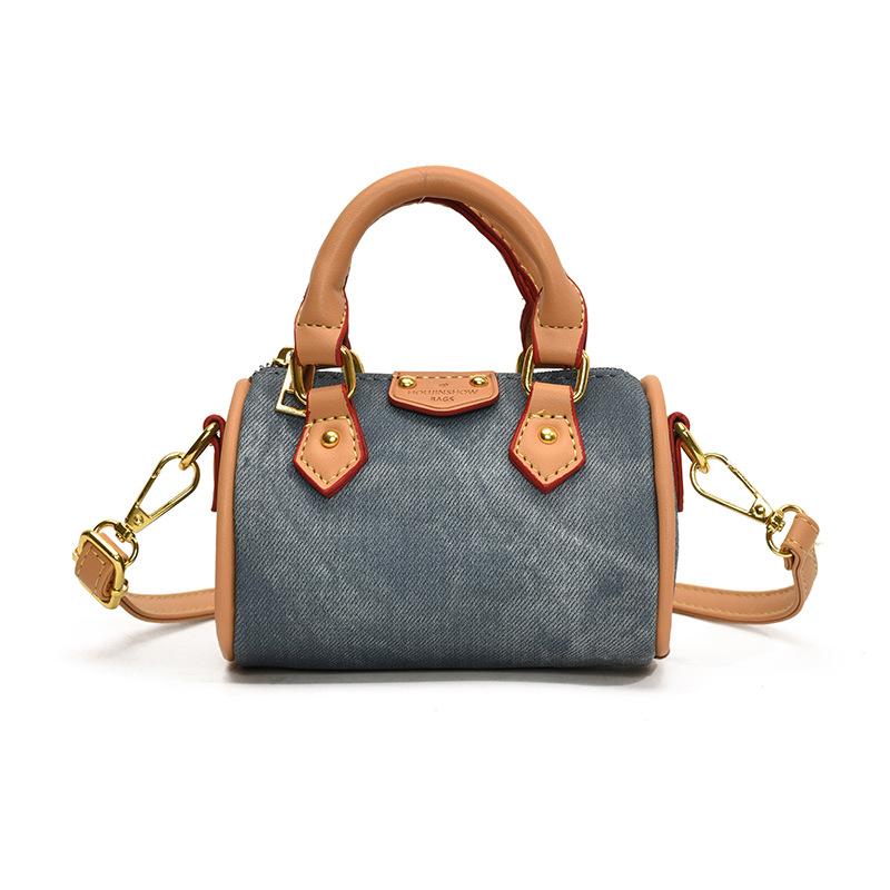 

Wholesale hot sale French fashionable personality mini portable pillow bag women s niche leisure commute contrasting color messenger bag