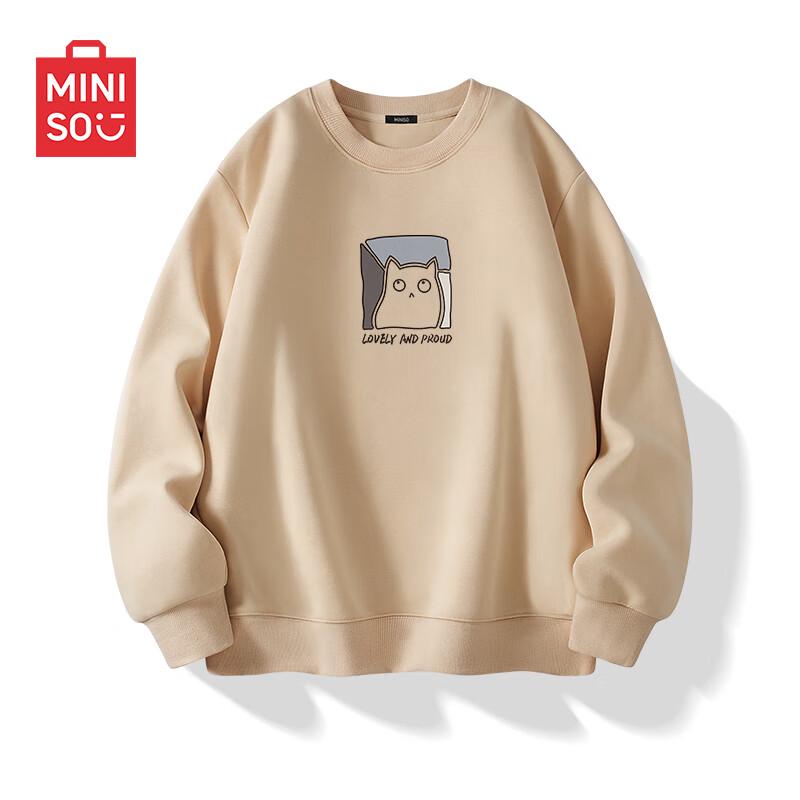 MINISO Men's Casual Round Neck Pullover Sweatshirt