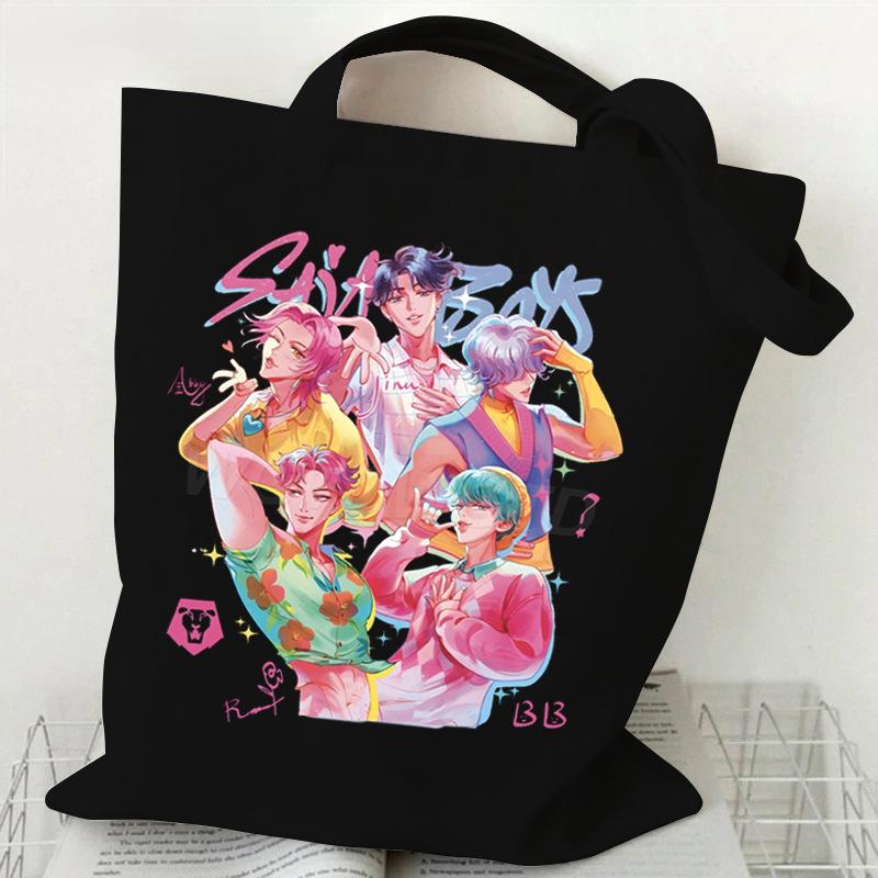 Witch Hunters Peripheral Printing Fashion Shoulder Bag Women's Large Capacity Student Portable Tote Bag Canvas Bag