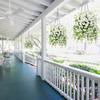 2Pcs Artificial Morning Glory Eucalyptus UV Resistant Hanging Decor for Wedding Home Garden Outdoor Indoor Durable Decorations