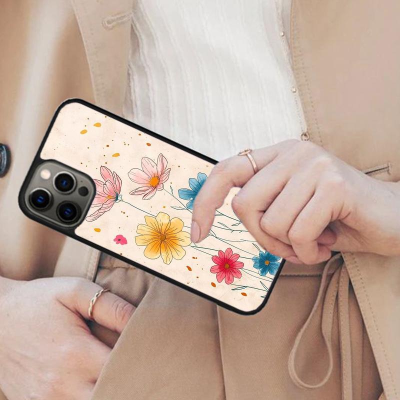 

Beautiful Flower Magnetic Phone Case For APPLE iPhone 17 Air 16 14 13 12 Pro Max 15 Plus Wireless Charge With MagSafe Cover iPhone 14