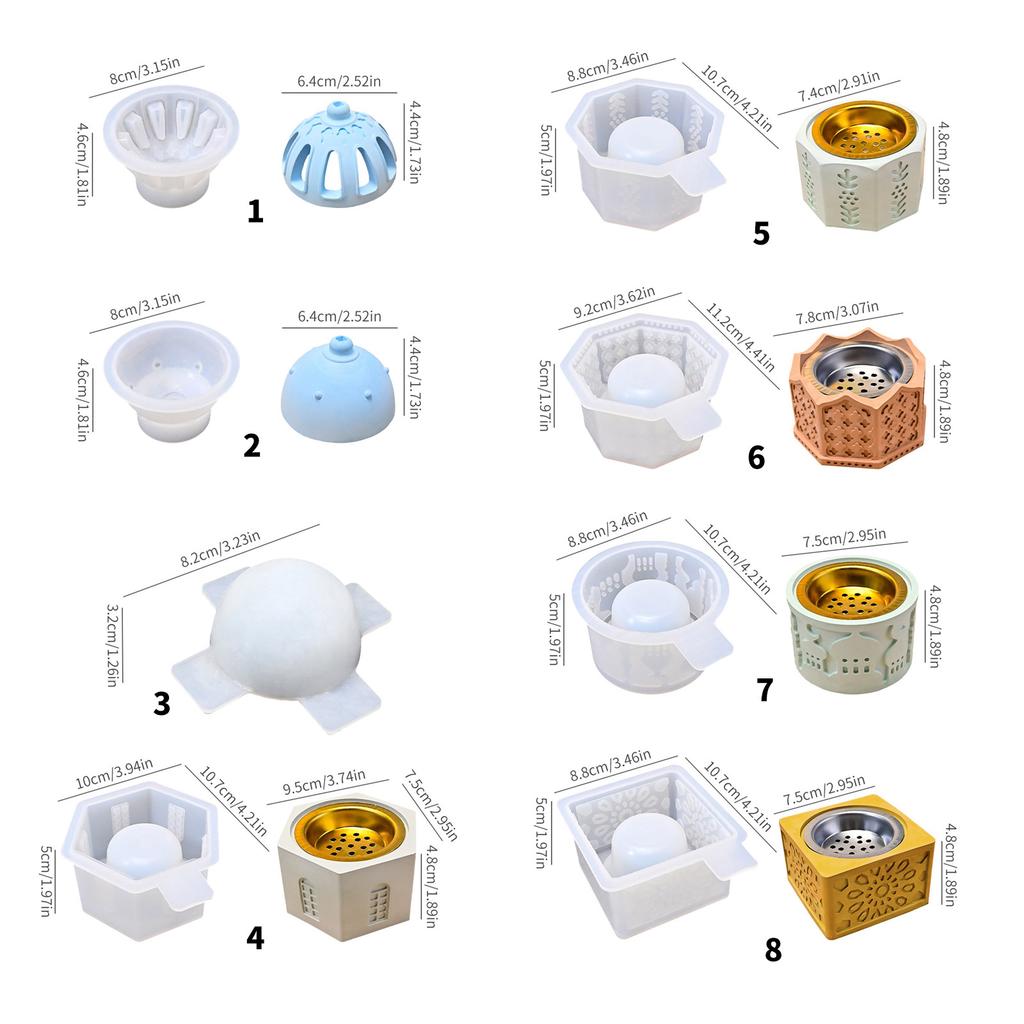 Premium Food Grade Silicone Incense Burner Mold For Candle Making And Aromatic Crafts With Arabic Design
