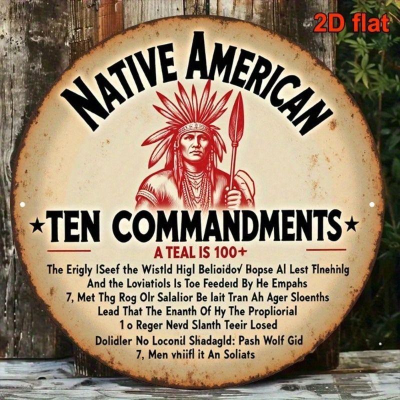 Retro Round Metal Panel for Living Room Bedroom Garage