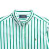 Polo Ralph Lauren Pruhované Dětské košile s límečkem na knoflíčky a výšivkou malého poníka, ležérní s dlouhým rukávem, broučí zelená CWPOWOVY6820456-999