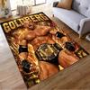 "Champion Wrestler with Belt Design Non-slip Rug Suitable for Living Room and Bedroom Sofas"