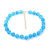 Fashion Dopamine Multi-color Optional Matte Round Beaded Necklace Vitality Fresh Holiday Atmosphere Women's