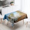 River House Tablecloth Natural Scenery  Anti-Stain Waterproof Rectangular Kitchen Dining Table Home Decor