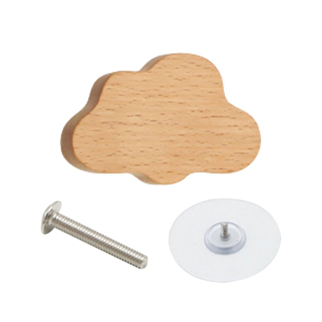No-Drill Wooden Drawer Cabinet Handles Wooden Drawer Cabinet Knobs Easy Installation Furniture Pulls Animal Shape Design
