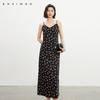Qianwen Elegant and Sweet Camisole Dress 2025 Spring New V-neck Floral French Gentle Style Long Dress