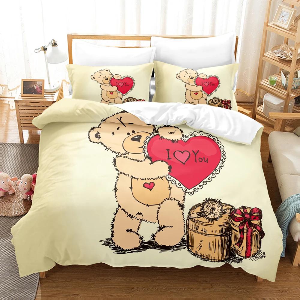 

Kiss Me Valentine S Day Duvet Cover Sets For Couple Print Red Pink Heart Beddings Set Free Shipping Single/Double Bed Cover Set EU single(135x200cm)