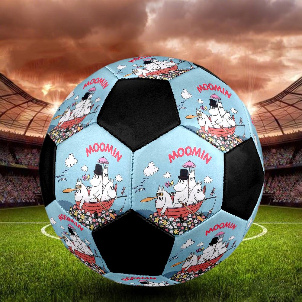 Moomin3 Soccer Ball Colorful All Ages Machine Stitched PVC Competition Ready Durable High-Bounce.SIZE5