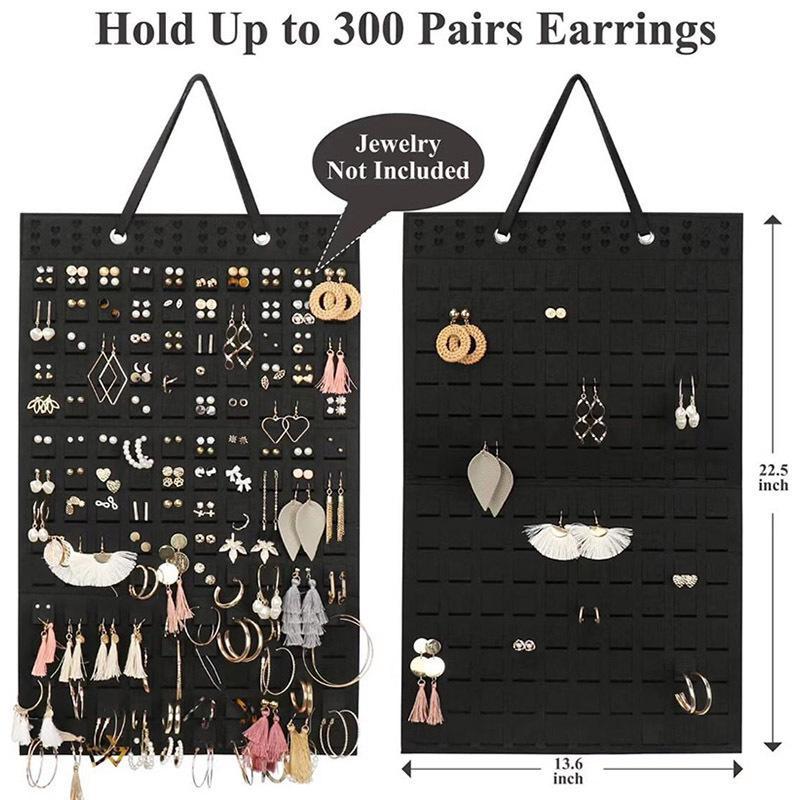 Felt Earring Storage Hanging Bag Wall Hanging Jewelry Hanging Bag Wall Hanging Necklace Ring Storage Bag XYZ