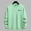 Men's Loose Fit Round Neck Hoodie with Long Sleeves and Velvet Layer, Autumn/Winter Style