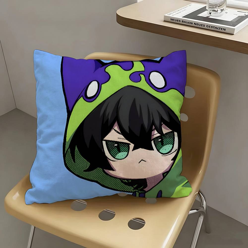 1pc Cartoon Figure Miya Chinen Pillow Case Fashion Square Pillowcase Bedroom Sofa Room Ins Decoration Leisure