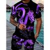 Summer Men's 3D Digital Print Set