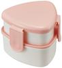 Skater Triangle Rice Ball Lunch with Made In Box, 2-Tier, 500ml, Fork, Pink, Japan, ONWT1-A