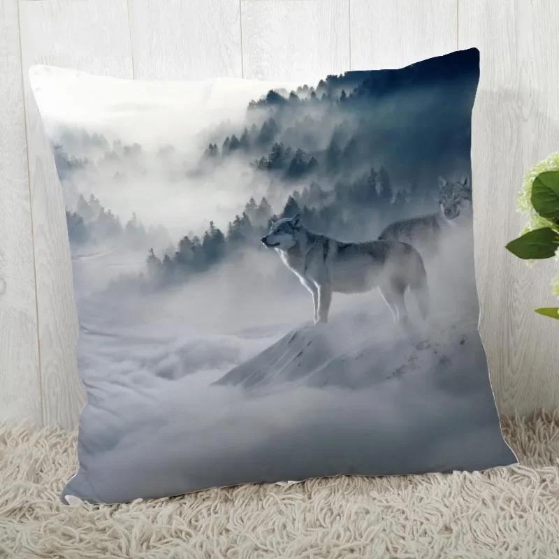 Pillowcase Wolf Pattern Wedding Animal
