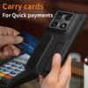 Wristband Holder Hinge Card Slot Phone Case For Motorola Razr Fold With Pen Slot & S Pen Screen Protector Film Cover